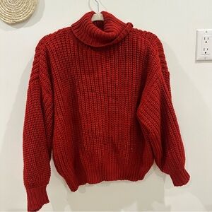 Cozy Red Turtleneck Sweater